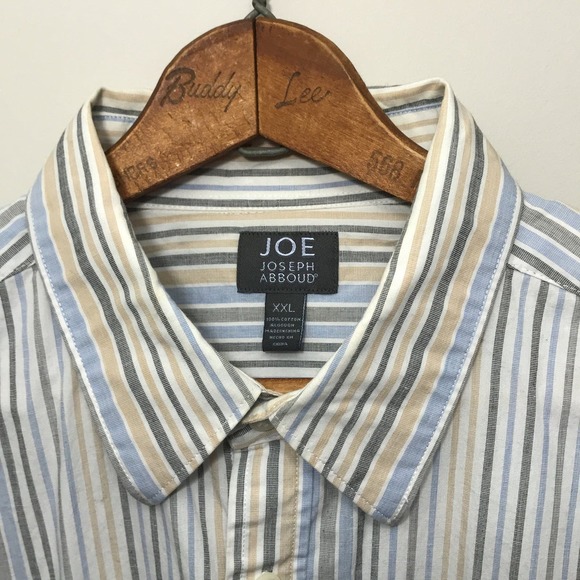 Joseph Abboud JOE Mens 100% Cotton Striped Dress Shirt Size XXL - Picture 2 of 8
